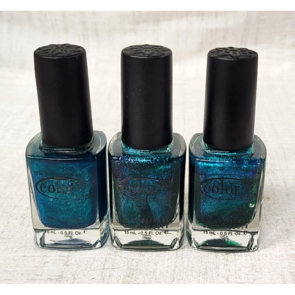 3 x COLOR CLUB Professional Nail Lacquer Polish ~ METAMORPHOSIS~ 0.5 fl oz